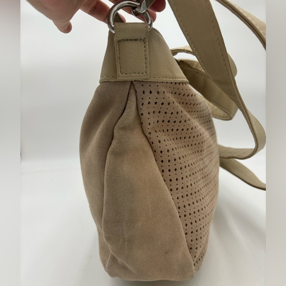 🇮🇹 CARPISA VERA PELLE Italian Leather Suede Crossbody Bag - Picture 3 of 16